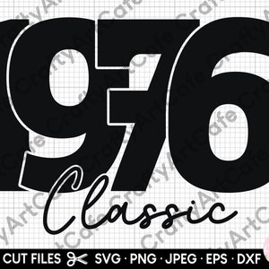 vintage 1976 svg file for cricut shirt born 1976 birthday 1976 png file commercial use