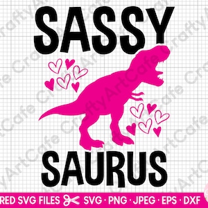 dinosaur svg for girls dino svg trex svg cut file for cricut for shirts png eps dxf commercial use