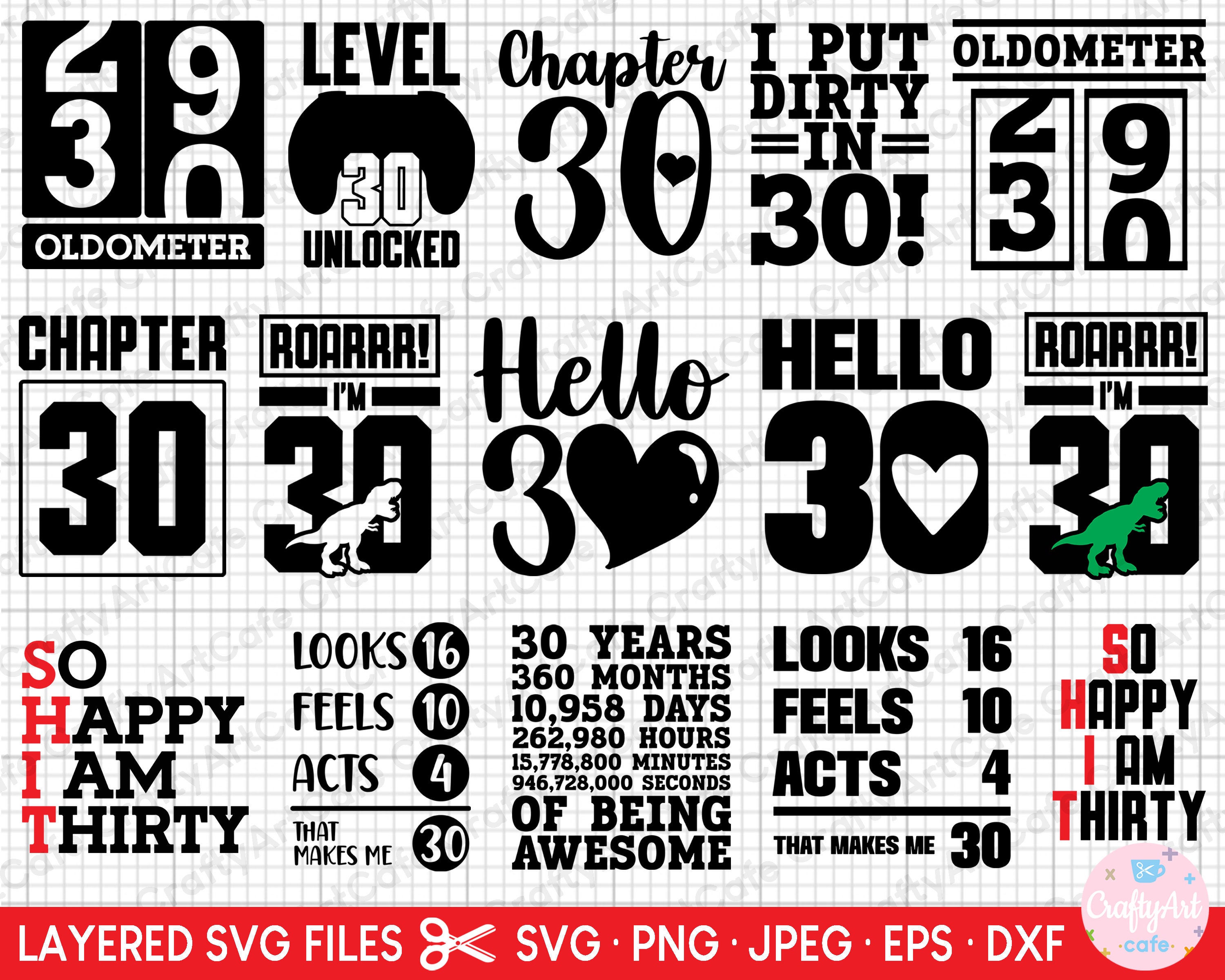 30歳の誕生日 svg 30歳 svg 30歳の誕生日 png 30歳の誕生日 svg バンドル cricut - Etsy 日本