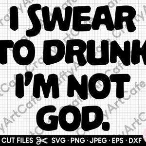 St patricks day svg für shirts Cricut i schwör zu betrunken ich bin nicht gott