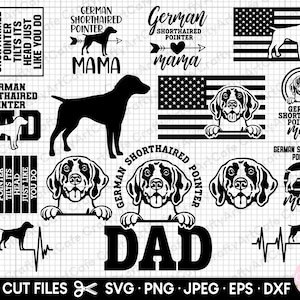 german shorthair pointer svg bundle german shorthair pointer png bundle