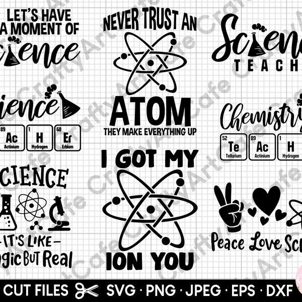 science svg bundle for cricut shirts science teacher svg png bundle commercial use