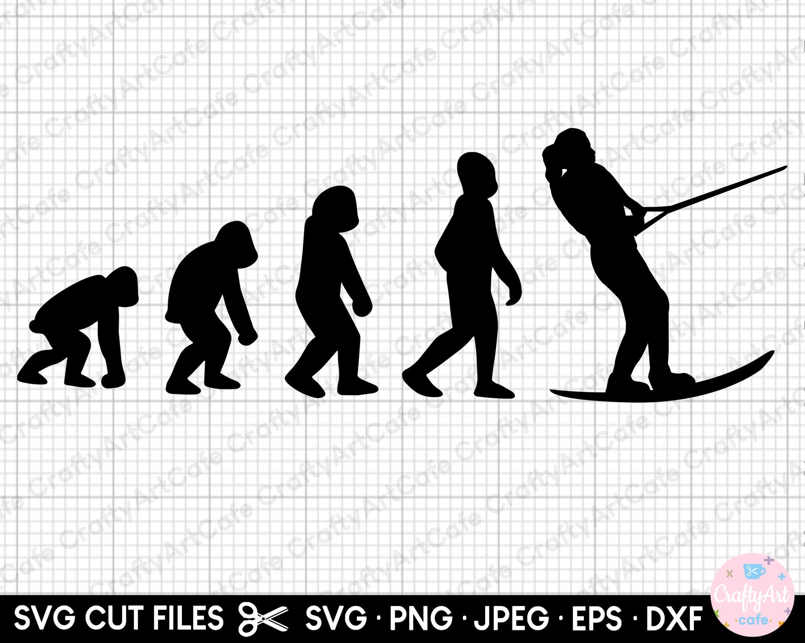 Water Ski Svg File for Cricut Free Commercial Use Water Ski Etsy