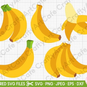 banana svg bundle bananas banana png bundle clipart vector illustration for cricut