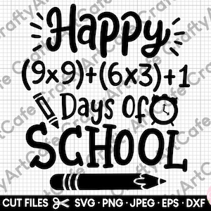 happy 100 days of school math teacher svg for cricut png eps dxf 100th day of school for math teachers