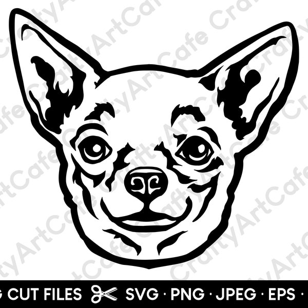 Chihuahua Head Silhouette SVG Chihuahua PNG