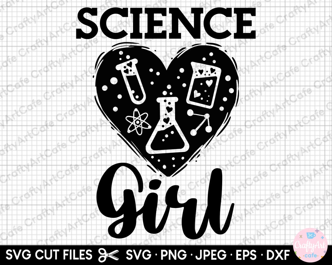 Science Girl Svg Png Science Svg Cricut Science Svg Png Science Teacher