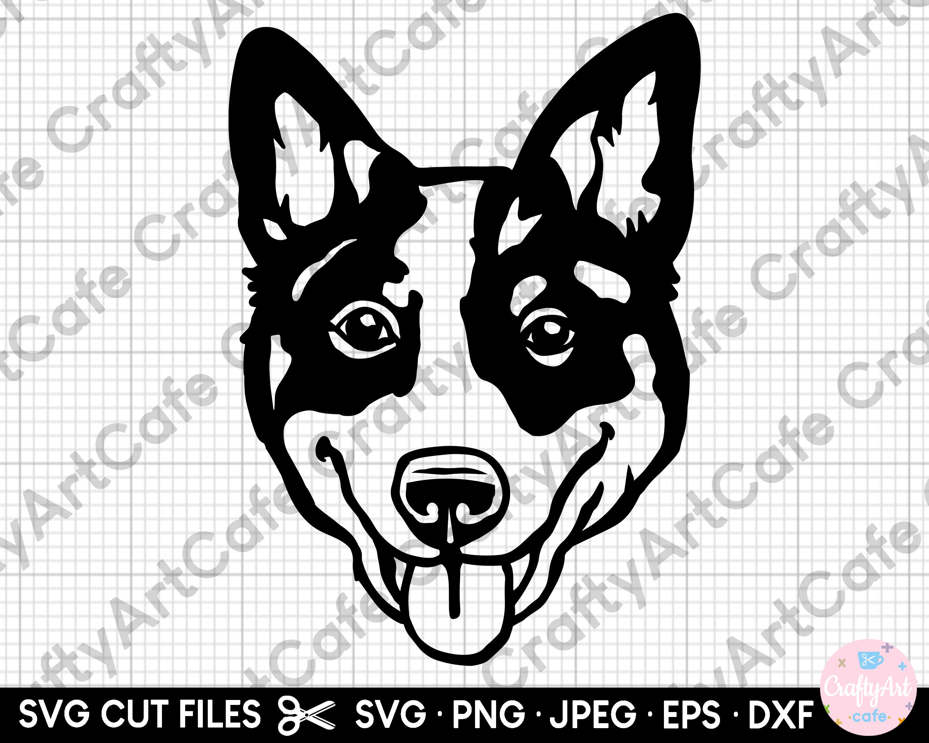 Blue Heeler Head Svg Png for Cricut Commerical Use - Etsy Ireland