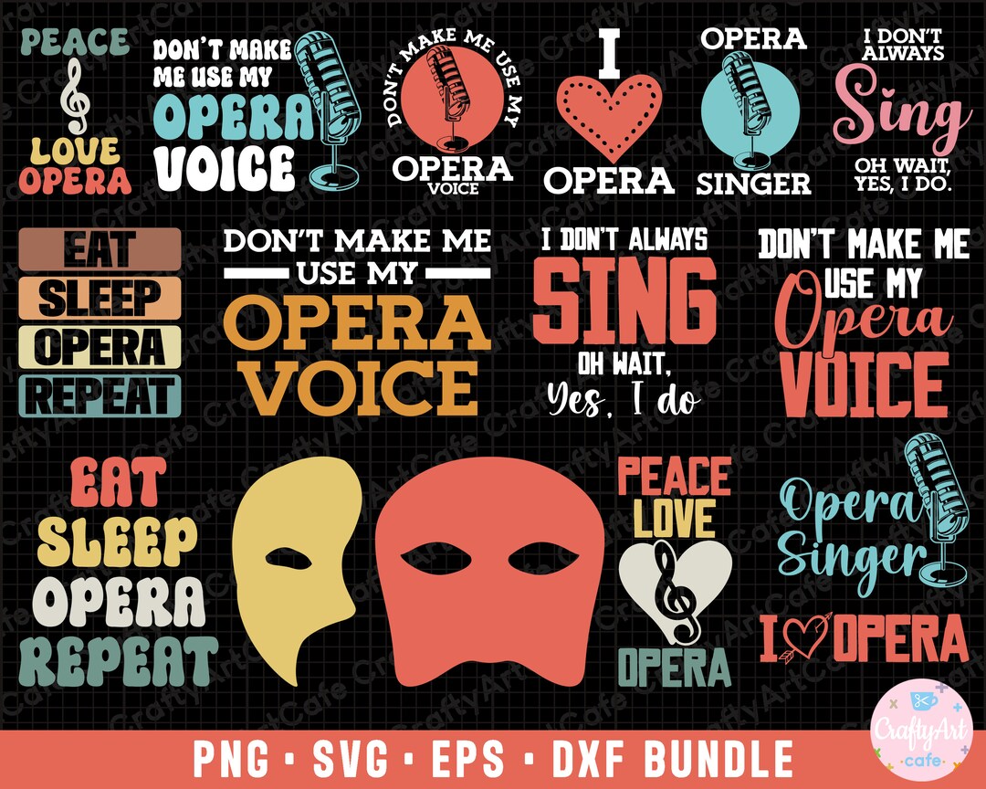 Opera Png Opera Singer Svg Opera Png Bundle Sublimination Commercial ...