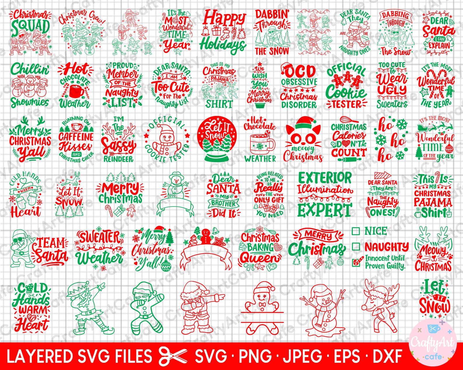 Christmas Svg Bundle Cricut Cut File Shirt Design Bundle Christmas Png ...