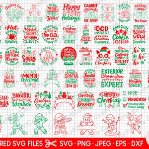 Christmas Svg Bundle Cricut Cut File Shirt Design Bundle Christmas Png ...
