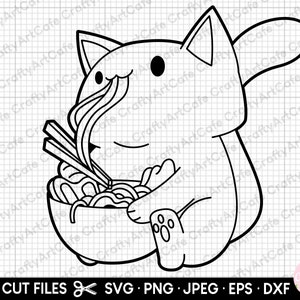 ramen cat svg png