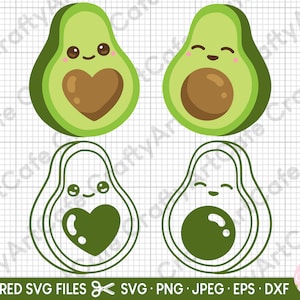 avocado svg avocado png kawaii avocado svg cute avocado svg png eps dxf clipart vactor commerical use