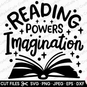 Reading Reader Svg Pnf Eps Dxf Cut File Cricut Sublimination English ...