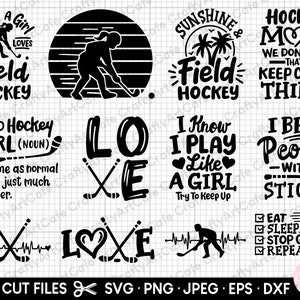 field hockey svg bundle cut file cricut cutting file field hockey png bundle field hockey player svg bundle