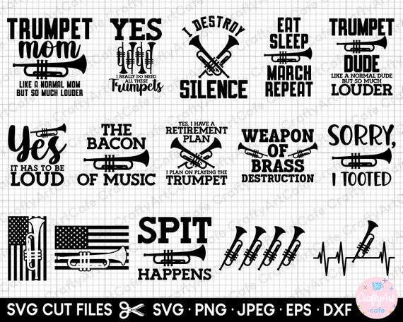 Trumpet Svg Cricut Cut File Trumpet Png Trumpet Player Svg - Etsy