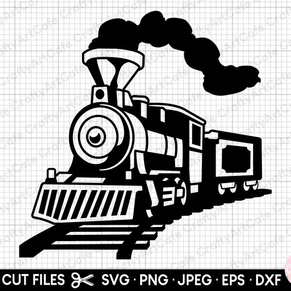 Zug svg Lokomotive svg Modell Zug svg Zug Clipart Lokomotive Clipart Zug Vektor Vektor Zug png free kommerzielle Nutzung cricut