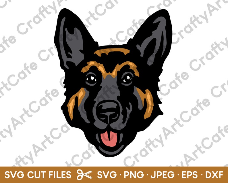 German Shepherd SVG File for Cricut German Sheperd SVG Cut File PNG ...