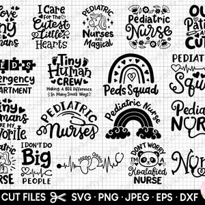 pediatric nurse svg png bundle cricut free commercial use peds nurse svg png pediatric nurse cut file eps dxf jpg