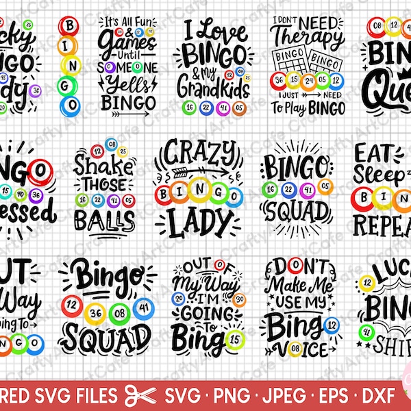 bingo svg bundle bingo png bundle bingo svg bundle for cricut shirt commercial use bingo player svg bingo player gift svg png eps dxf jpg