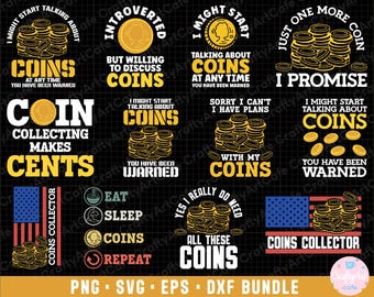 coin collecting png coin collecting svg coin collecting png bundle sublimination commercial use coin collecting eps dxf cricut cut file