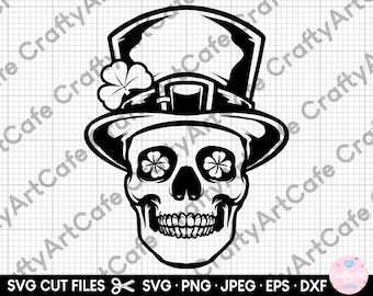 St. Patrick's Day svg för Cricut St. Patrick's Day png sockerskalle svg sockerskalle png eps dxf jpg kommersiellt bruk