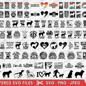 goldendoodle svg bund Cricut goldendoodle png bund goldendoodle spähen Kontur Clipart Schnitt Datei schneiden Vektor-Design