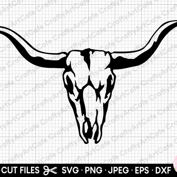 toro cráneo svg longhorn cráneo svg longhorn png longhorn clipart longhorn vector corte archivo cricut cilhouette uso comercial gratuito