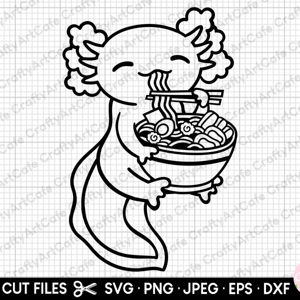 axolotl ramen svg axolotl clipart axolotl svg cricut