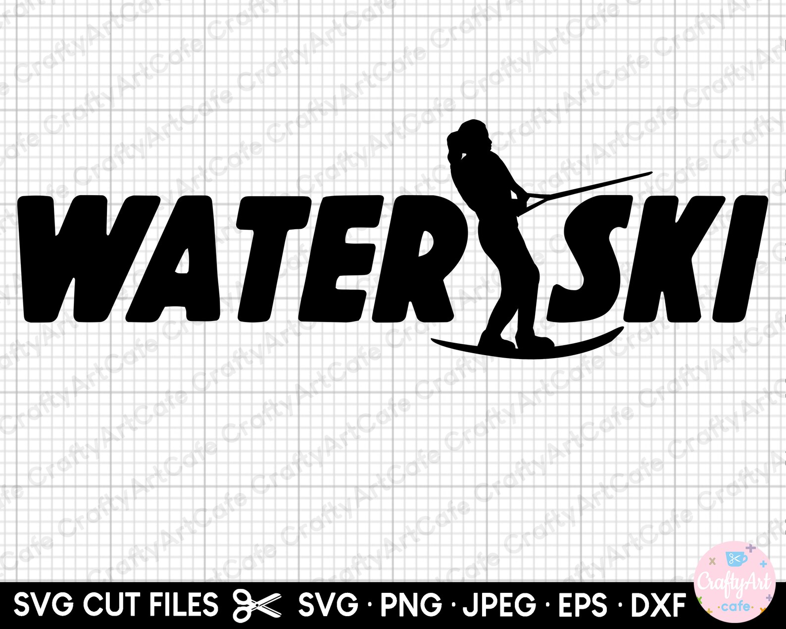 Water Ski Svg File for Cricut Free Commercial Use Water Ski Etsy