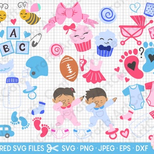 género revela elementos del paquete svg archivos cortados en capas para cricut