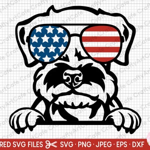 schnauzer peeking svg png cricut cut file