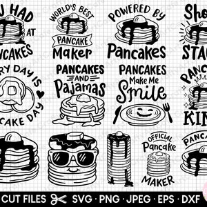 pancake svg bundle cricut cut file pancake png bundle pancake vector clipart svg png eps dxf free commercial use