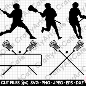 lacrosse silhouette svg cut file lacrosse player svg