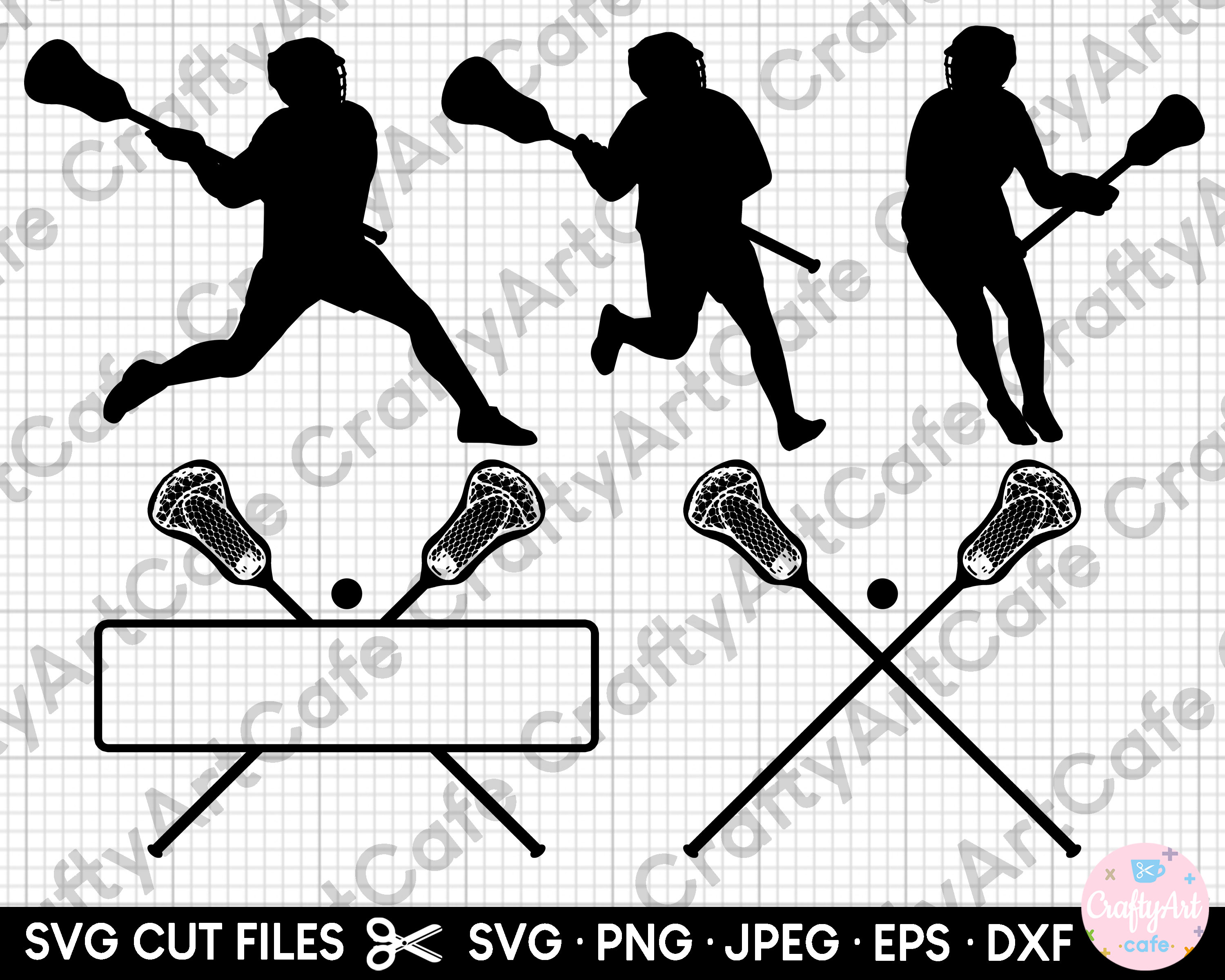 Lacrosse Silhouette Svg Cut File Lacrosse Player Svg Etsy Canada
