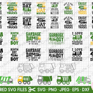 garbage truck svg bundle garbage truck png bundle