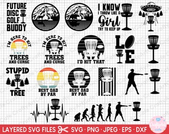 disc golf svg bundle disc golf png bundle disc golf svg disc golf png commercial use cricut disc golf clipart disc golf vector eps dxf jpg