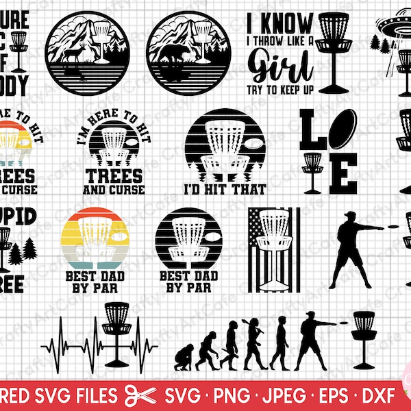 disc golf svg bundle disc golf png bundle disc golf svg disc golf png commercial use cricut disc golf clipart disc golf vector eps dxf jpg