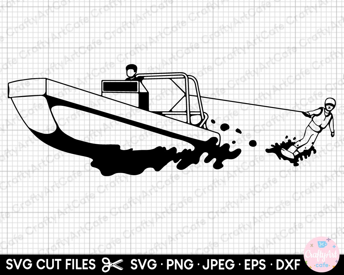 Water Ski Svg Etsy