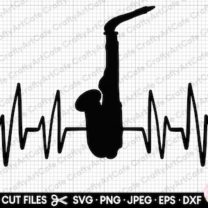 Fichier de coupe cricut svg saxophone, saxophone png