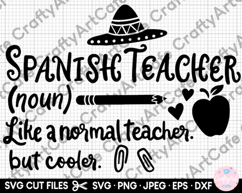 Spanish Teacher Svg for Cricut Spanish Teacher Png Spanish Teacher