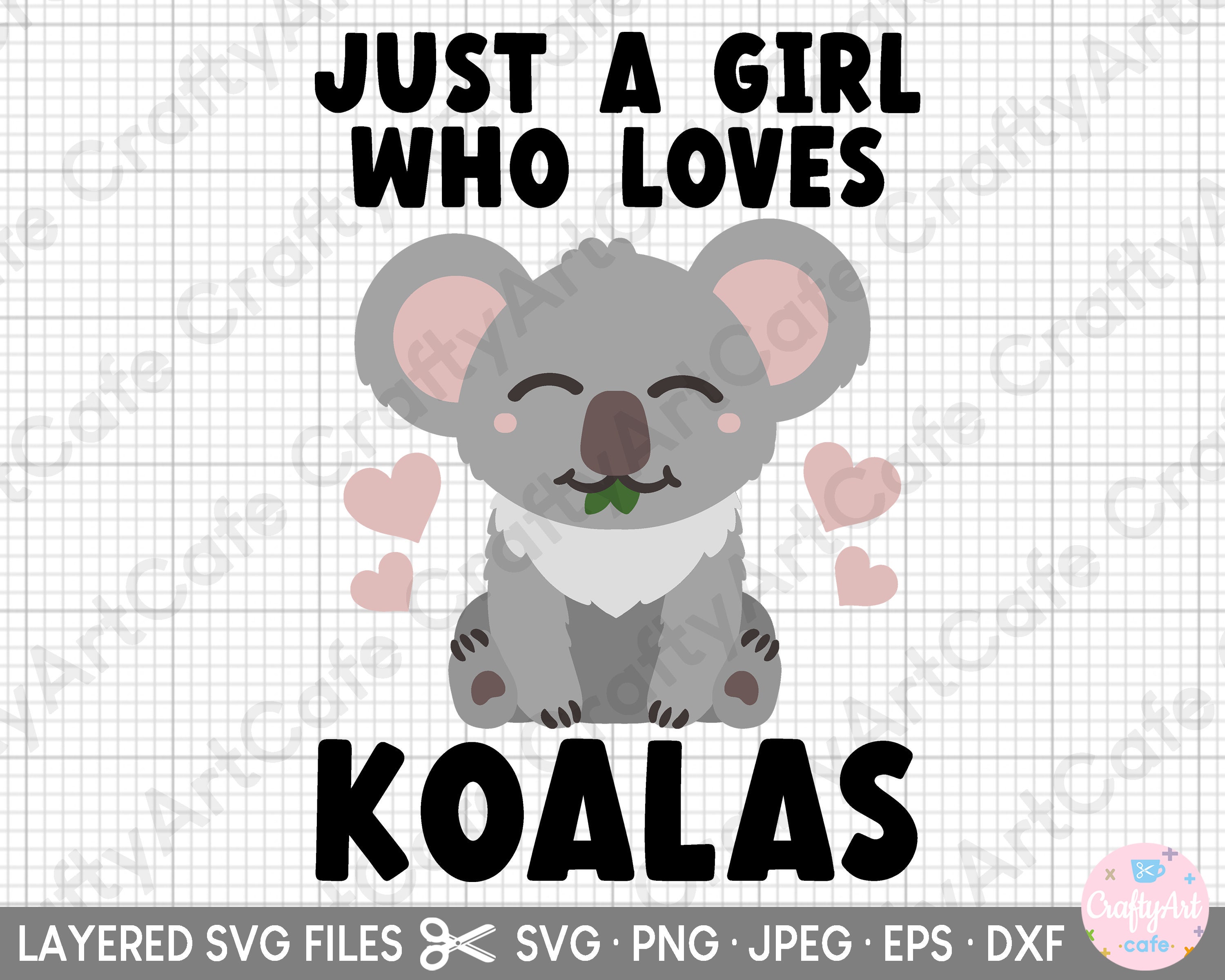 KOALA SVG Just a Girl Who Loves Koalas Svg Png - Etsy