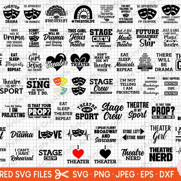 theater svg, theater png, actor svg, actor png, actress svg, actress png, theater svg png bundle cricut cut file free commercial use