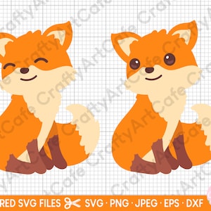 baby fox svg vute fox svg kawaii fox svg fox svg file for cricut cut file clipart commercial use vector eps dxf jpeg