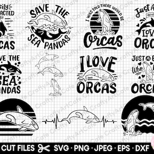 orca svg bundle orca png bundle orca lover svg bundle orca shirt design bundle commercial use eps dxf jpeg jpg