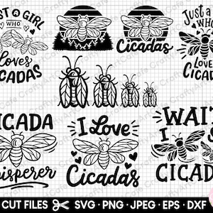 cicada svg bundle cricut cicada png bundle