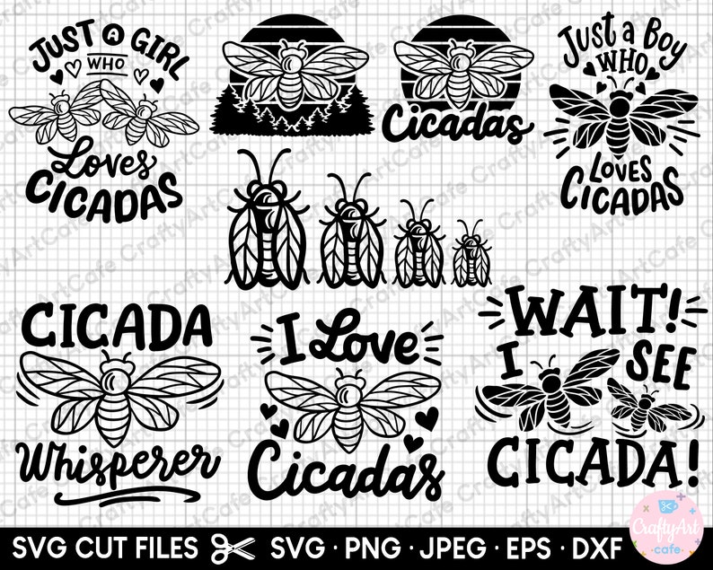 Cicada Text Cicada Svg Bundle Cricut Cicada Png Bundle - Etsy