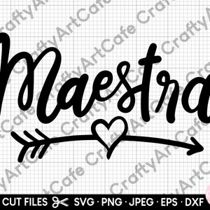 maestra svg for cricut shirts spanish teacher svg maestra png spanish teacher png dxf eps commercial use