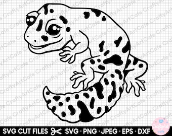 leopard gecko svg leopard gecko png leopard gecko clipart leopard gecko vector commerical use