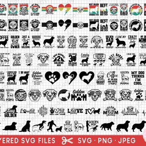 Golden retriever svg cricut golden retriever png bundel golden retriever gluren svg golden retriever clipart vector gratis commercieel gebruik